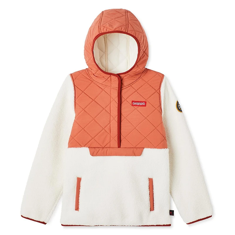 Canadiana x RCGS Girls' Sherpa Hoodie Popover