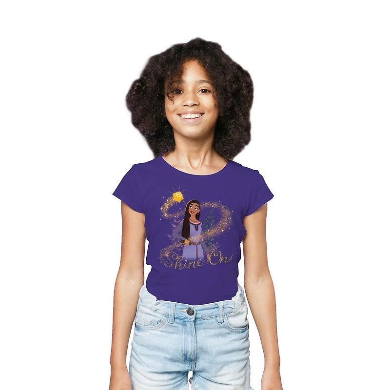 Disney's Wish Girls Shine On Wish Short Sleeve T-Shirt