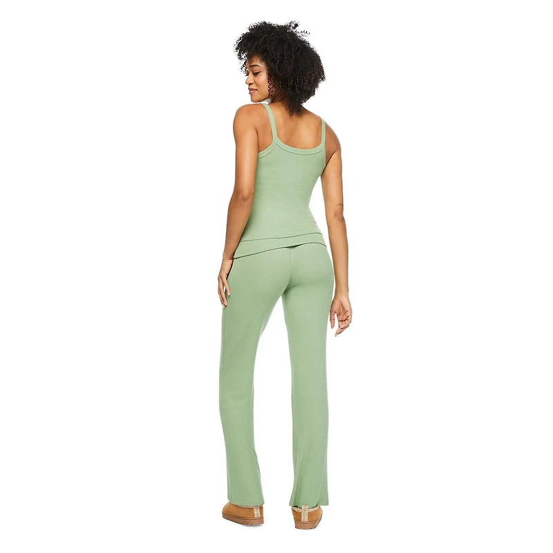 No Boundaries Women's Rib Cami Pajama 2-Piece Set