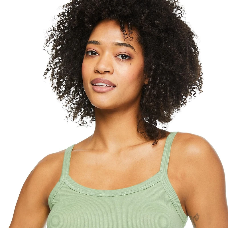 No Boundaries Women's Rib Cami Pajama 2-Piece Set