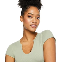T-shirt henley No Boundaries pour femmes