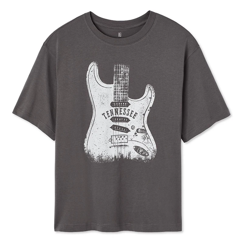 No Boundaries Women's Oversized Tee, Sizes XS-XXL