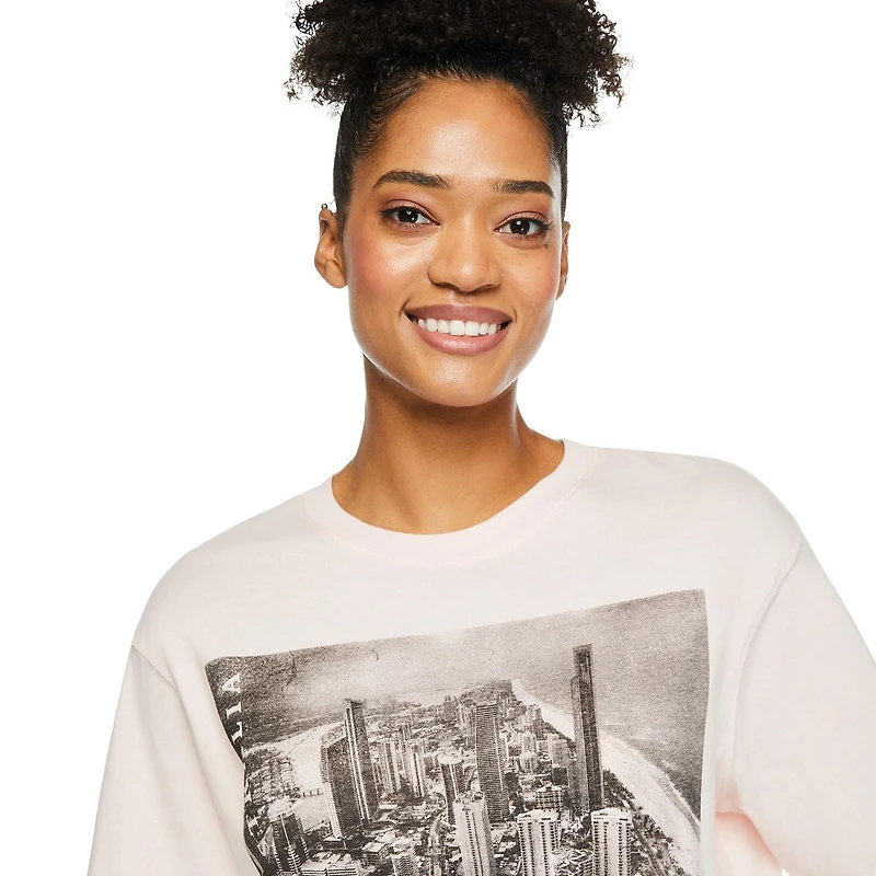 No Boundaries Women's Oversized Tee, Sizes XS-XXL