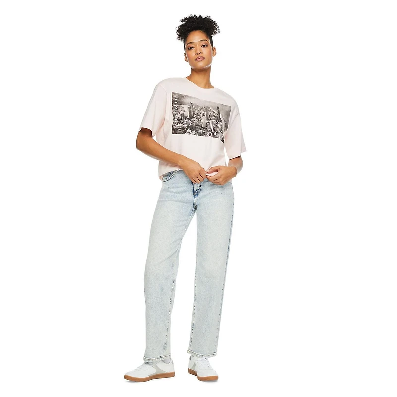 No Boundaries Women's Oversized Tee, Sizes XS-XXL