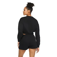 No Boundaries Women's Cropped Fleece Popover