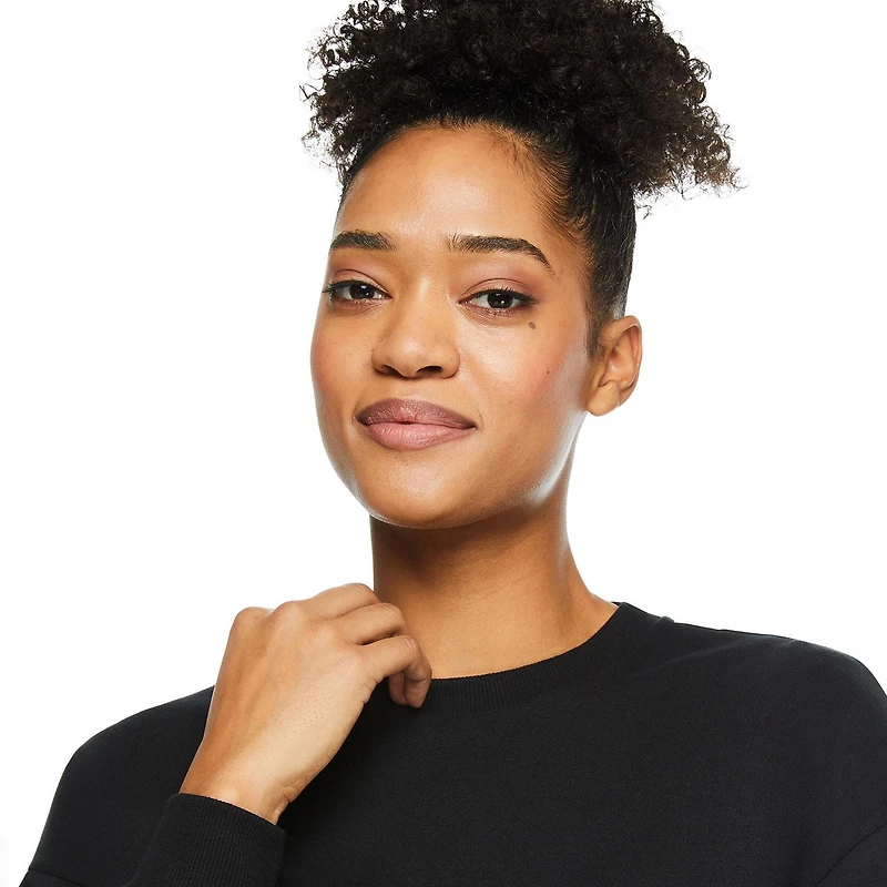 No Boundaries Women's Cropped Fleece Popover