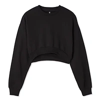 No Boundaries Women's Cropped Fleece Popover