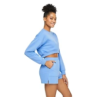 No Boundaries Women's Cropped Fleece Popover