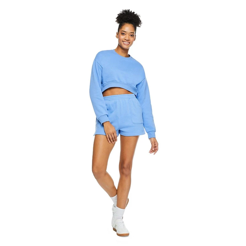 No Boundaries Women's Cropped Fleece Popover