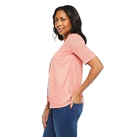 Iyla Women's Hacci Fooler Top, Sizes S-XXL