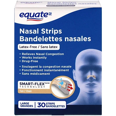 Equate Bandelettes nasales 30 bandelettes grandes chair