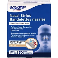 Equate Bandelettes nasales 30 bandelettes grandes chair