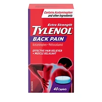 Tylenol Extra fort Mal de dos Analgésique et relaxant musculaire, Caplets 40 pièces