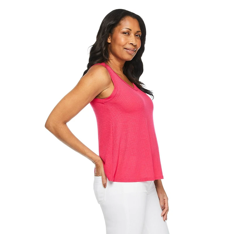 Iyla Women's Drapey V-Neckline Tank, Sizes S-XXL