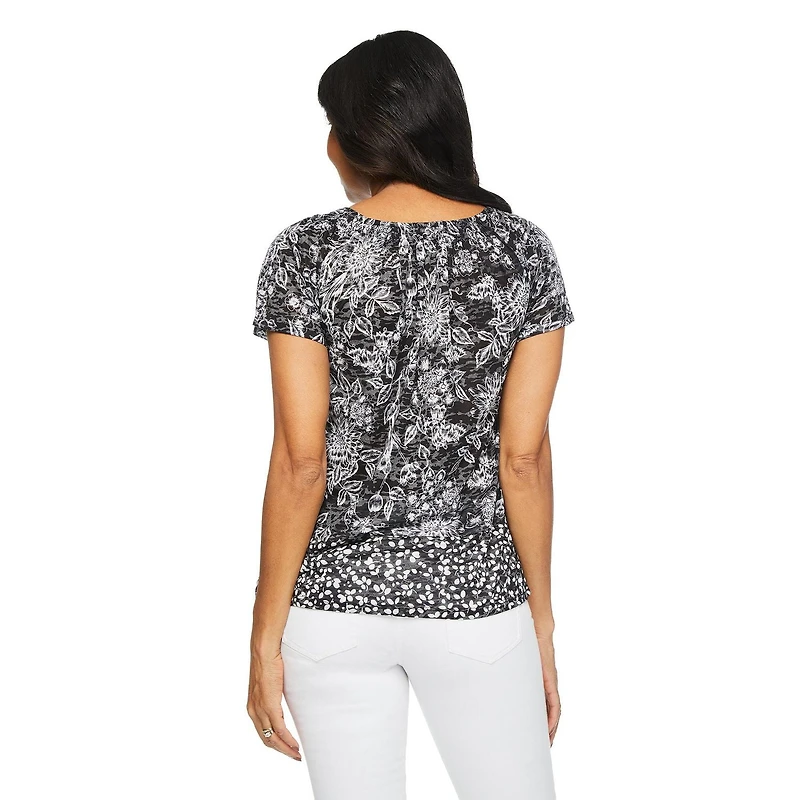 Haut paysan teint par dévorage Iyla pour femmes