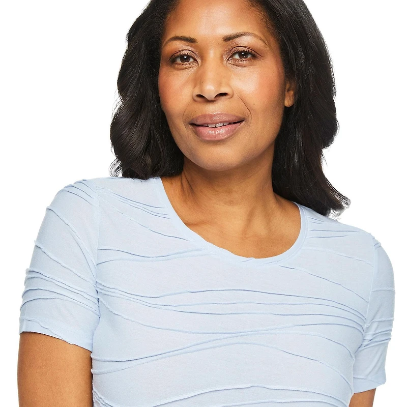 T-shirt à motif ondulé Iyla pour femmes Tailles P-TTG