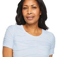 T-shirt à motif ondulé Iyla pour femmes Tailles P-TTG