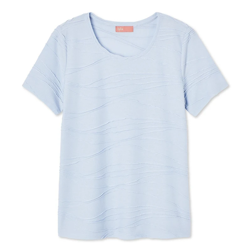 T-shirt à motif ondulé Iyla pour femmes Tailles P-TTG