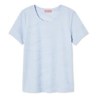 T-shirt à motif ondulé Iyla pour femmes Tailles P-TTG