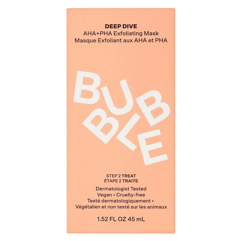 Bubble Skincare Deep Dive Masque Exfoliant AHA + PHA Masque Exfoliant aux AHA et PHA