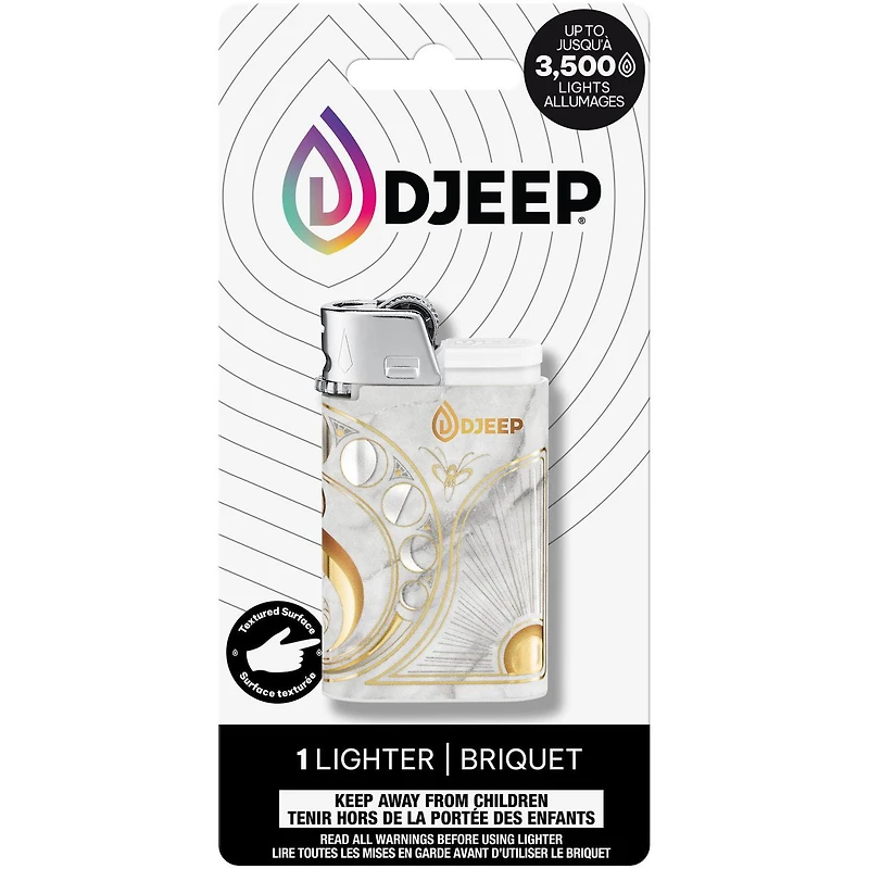 DJEEP Pocket Lighters, ELEGANT Collection Textured Metallic, Marbled Unique Lighters