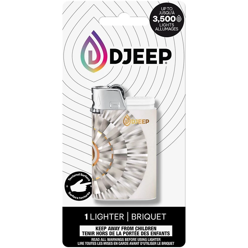 Briquets de poche DJEEP, Collection ELEGANT métallique texturée, briquets marbrés uniques