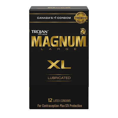 Trojan Magnum Très Grand condoms lubrifiés 12 condoms lubrifiés en latex