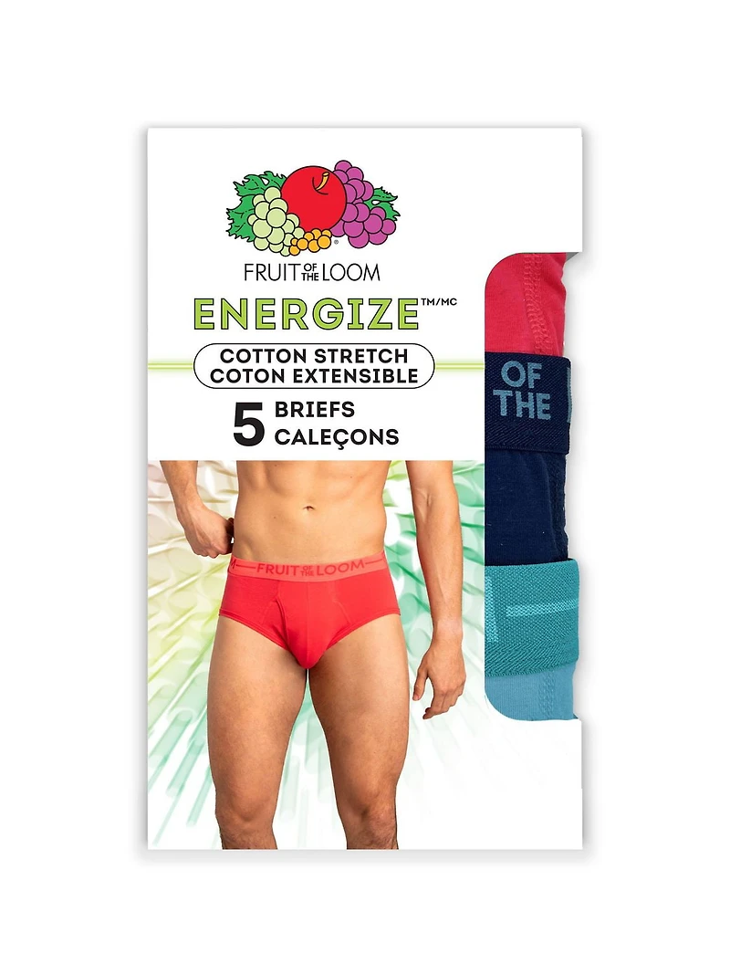 Caleçons ENERGIZE pour hommes,  Assorti paq. de 5