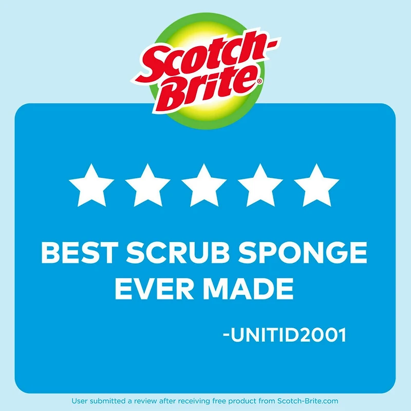 Éponge à récurer antiégratignures Scotch-Brite® Paq. de 3