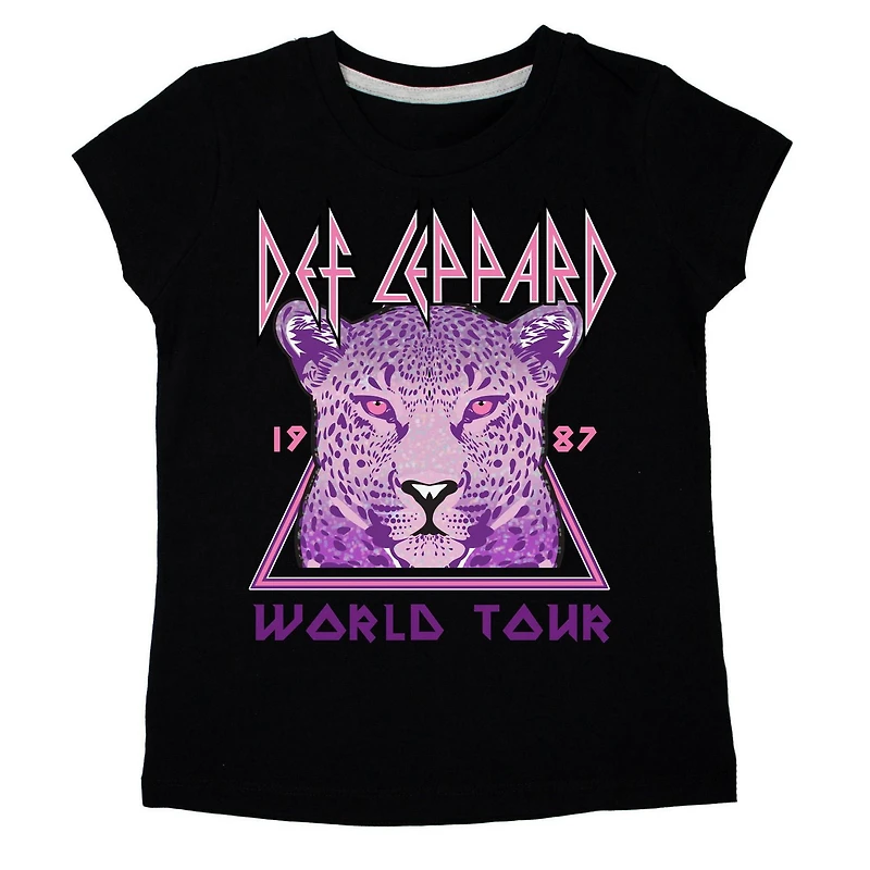 Def Leppard Girl's Short Sleeve T-Shirt