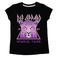 Def Leppard Girl's Short Sleeve T-Shirt