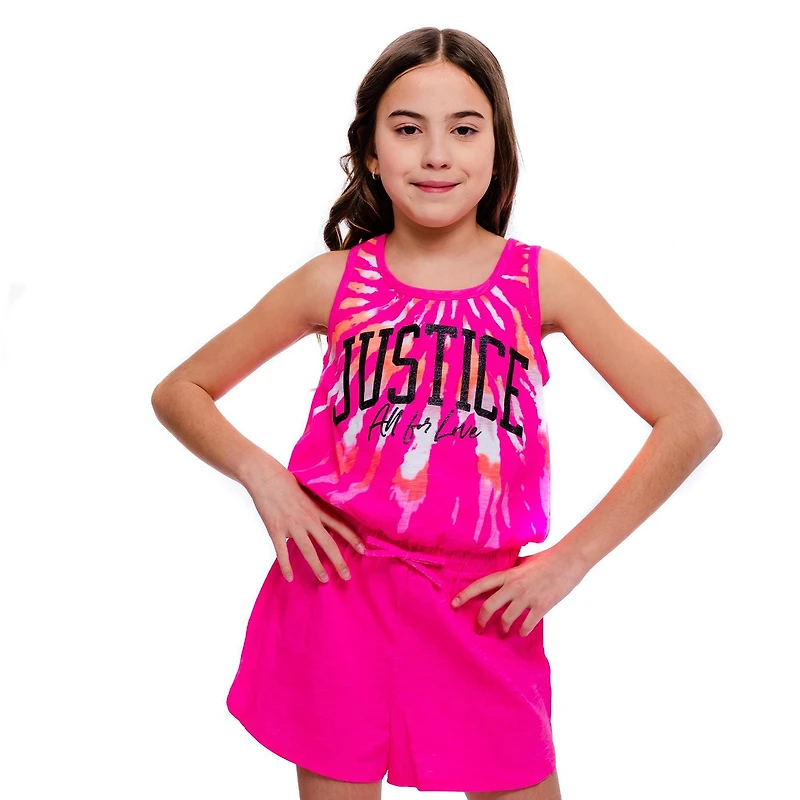 Girls Justice One Piece For The Love Romper