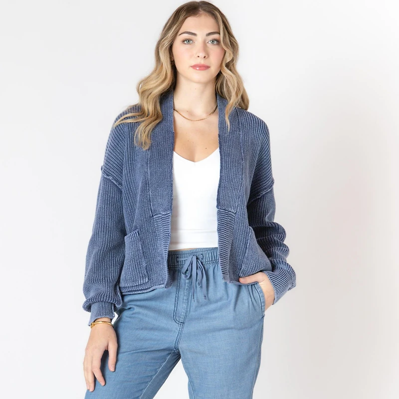 Devoted long sleeve loose fit knitted sweater