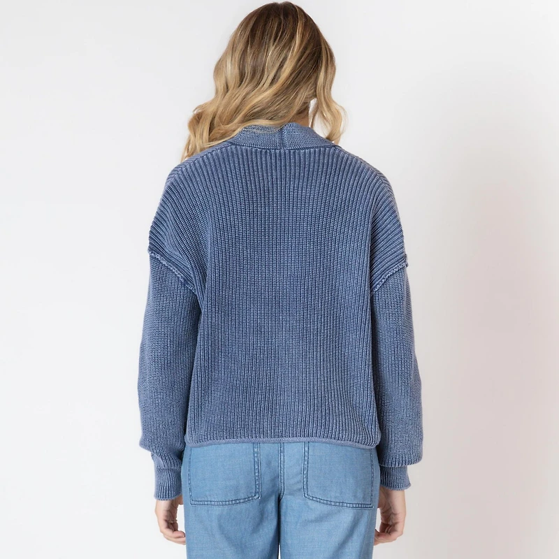 Devoted long sleeve loose fit knitted sweater