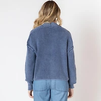 Devoted long sleeve loose fit knitted sweater