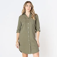 Devoted robe midi à col décontract