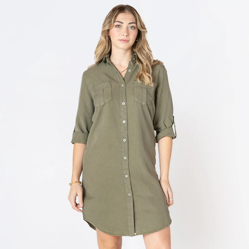 Devoted robe midi à col décontracté Robe midi à col décontracté
