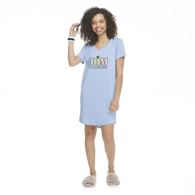 George Women's Graphic Print Nightshirt and Scrunchies Set