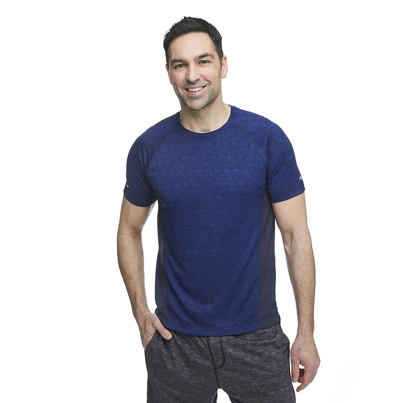 Athletic Works Men's Jacquard Performance Tee
