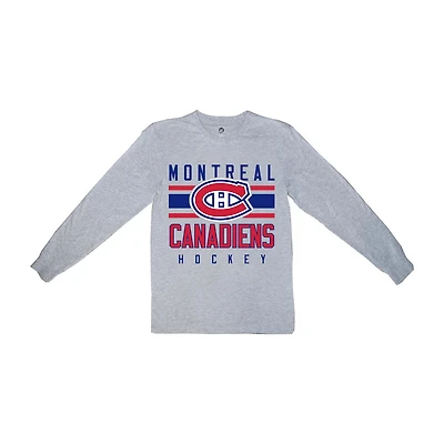 Men's NHL Power Stripe Montreal Long Sleeve T-Shirt