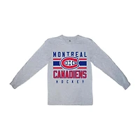 Men's NHL Power Stripe Montreal Long Sleeve T-Shirt