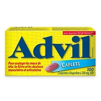 Advil Comprimés de 200 mg d'Ibuprofène USP 100 Caplets