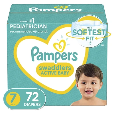 Couches Pampers Swaddlers, format super économique