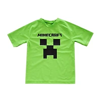 Boys Minecraft Hostile Green Rash Guard