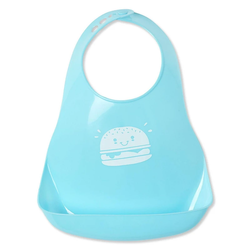 George Baby Bib Scoop- Blue Design, One Size