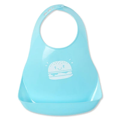 George Baby Bib Scoop- Blue Design, One Size