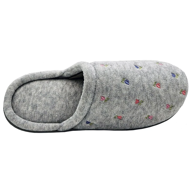 Isotoner® Women's Sasha Embroidered Terry Clog Slippers