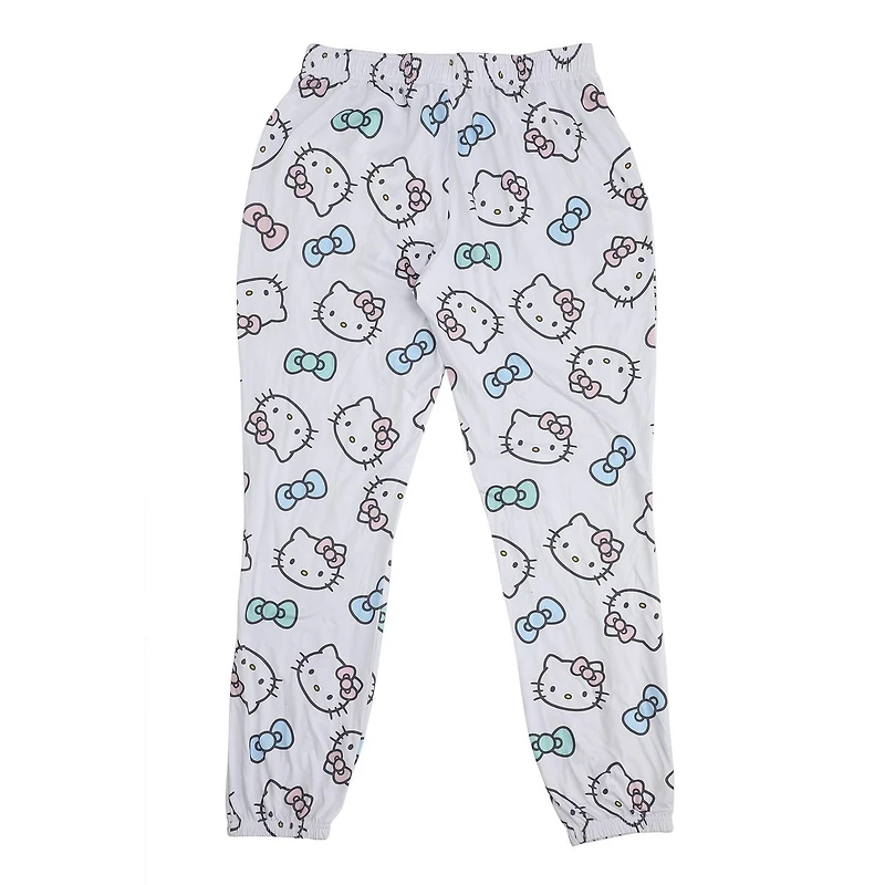 Women's Hello Kitty Pajama Set | Kitty Graphic Short Sleeve Top & Long Leg PJ Bottoms- Online Exclusive