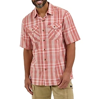 Wrangler Men's Short Sleeve Plaid Shirt, Short Sleeve Plaid