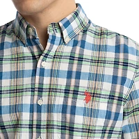 U.S. Polo Assn. Men's Short Sleeve Button Down, Down